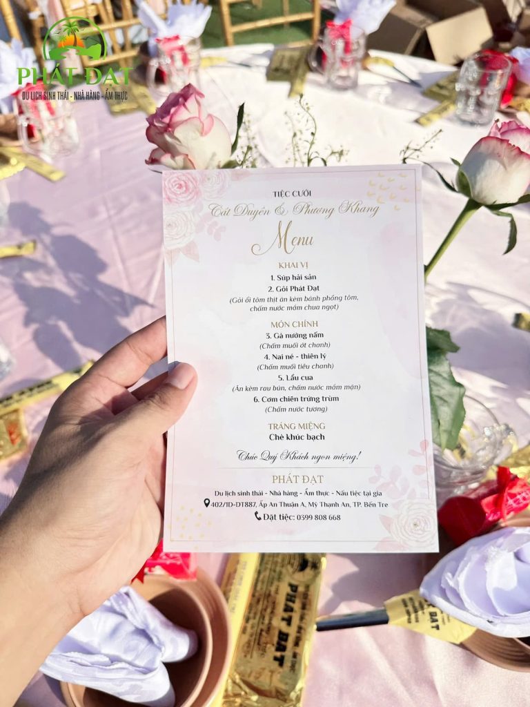 nhà hàng tổ chức tiệc cưới uy tín tại Bến Tre
